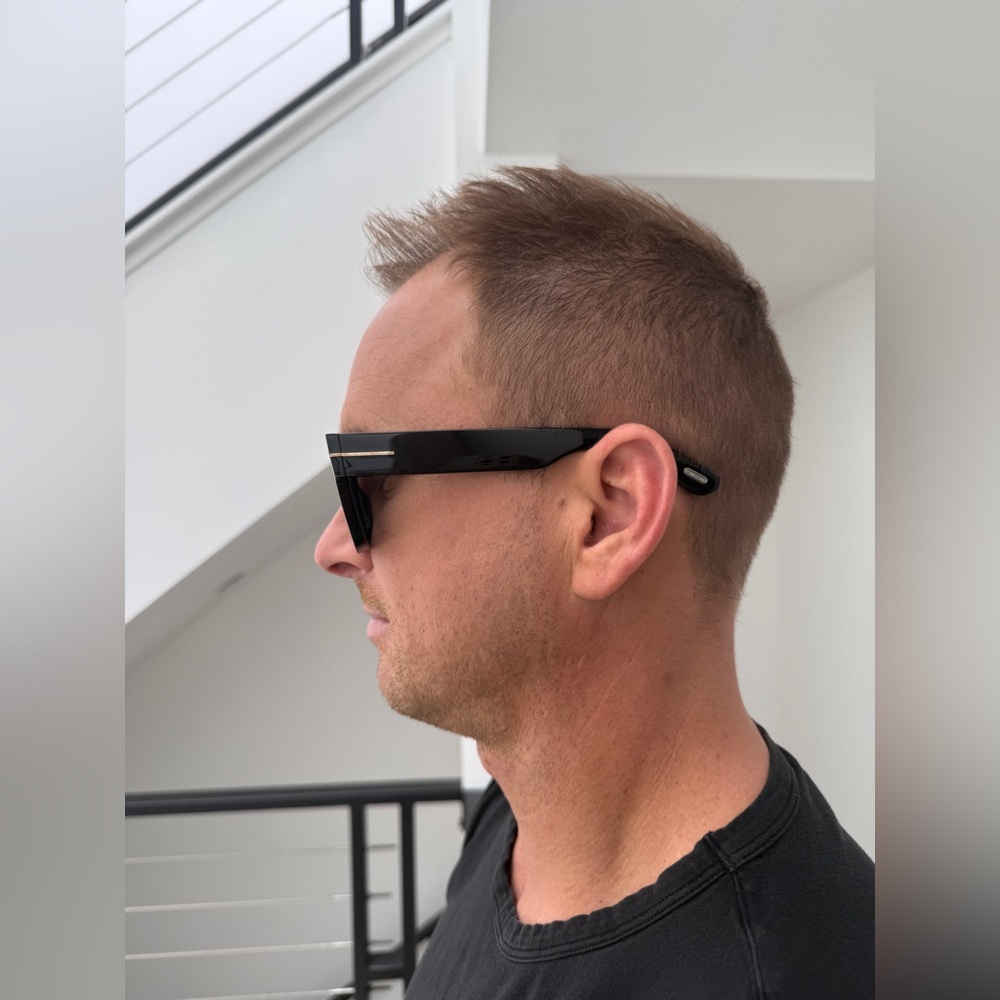 Tom Ford Fausto Black Men’s Sunglasses w/ Case Oversized Square Designer Shades - Picture 4 of 17